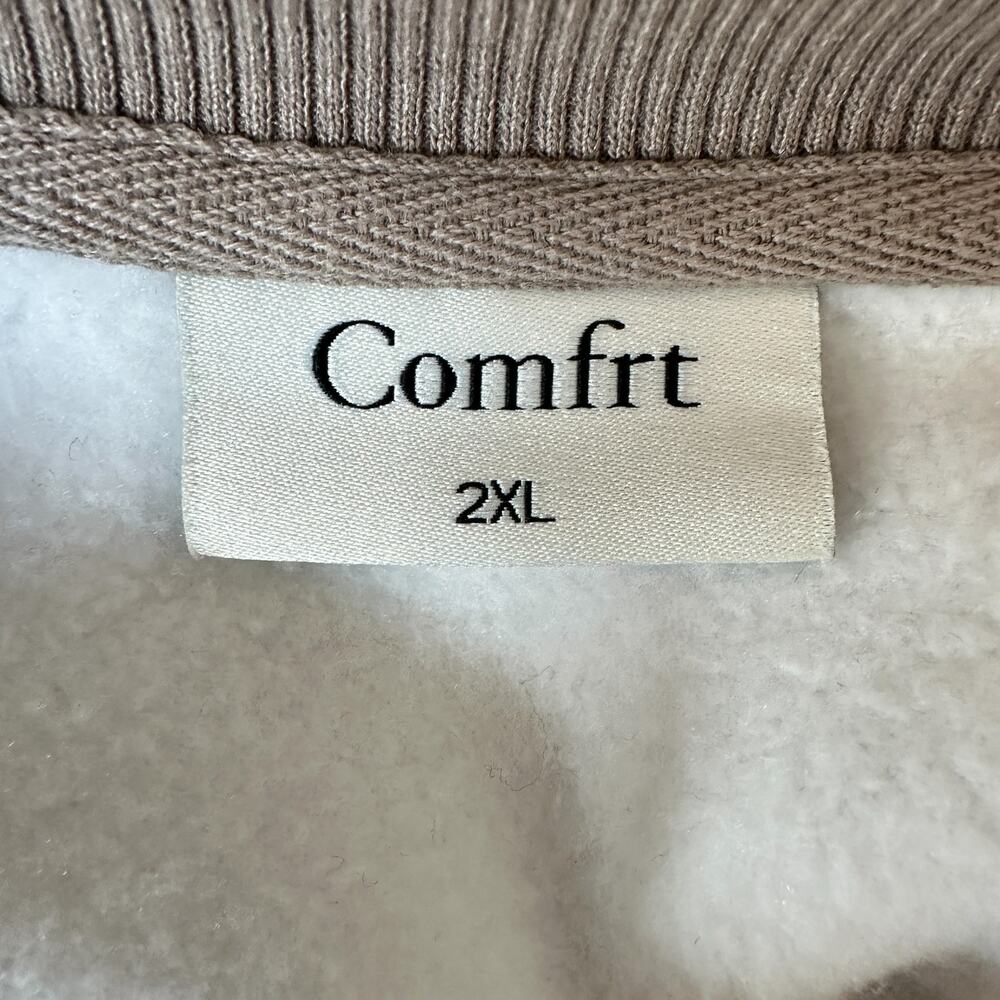 Comfrt The Camo Crew Sweatshirt Camouflage Tan Cream Pullover Men's Size 2XL - Picture 4 of 9